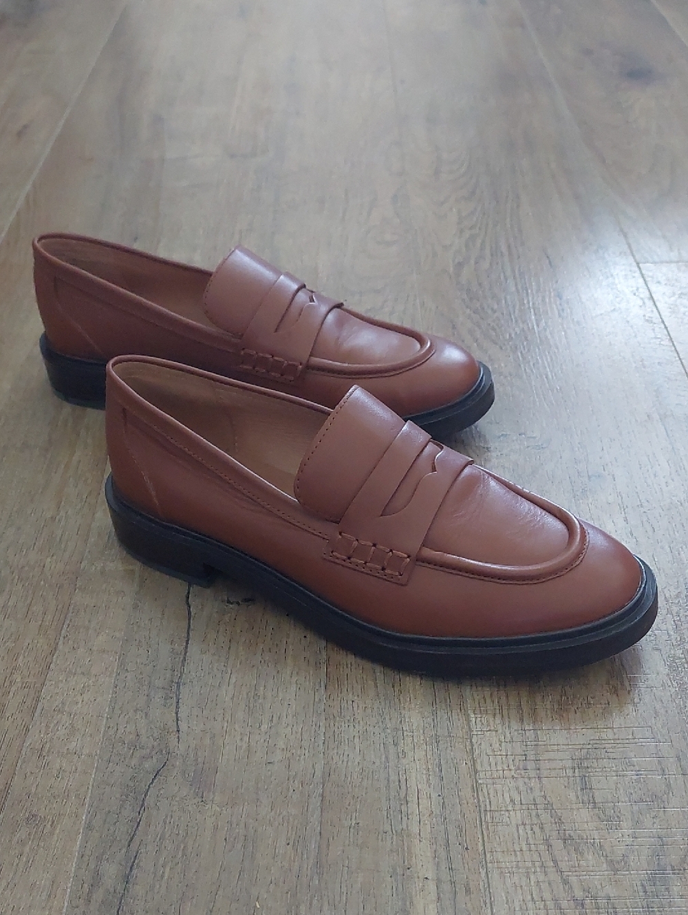 Madewell The Vernon Loafer in Dried Maple Leather Size 8.5 Style NL839